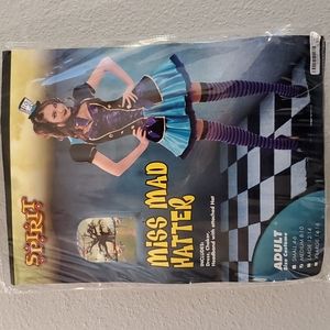 Adorable Miss Mad Hatter Spirit Halloween Costume, Size M (8-10)
